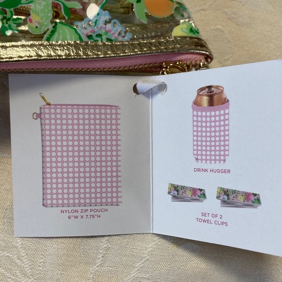 Lilly Pulitzer Via Amore Spritzer Beach Day Pouch Set NWT - Picture 9 of 9